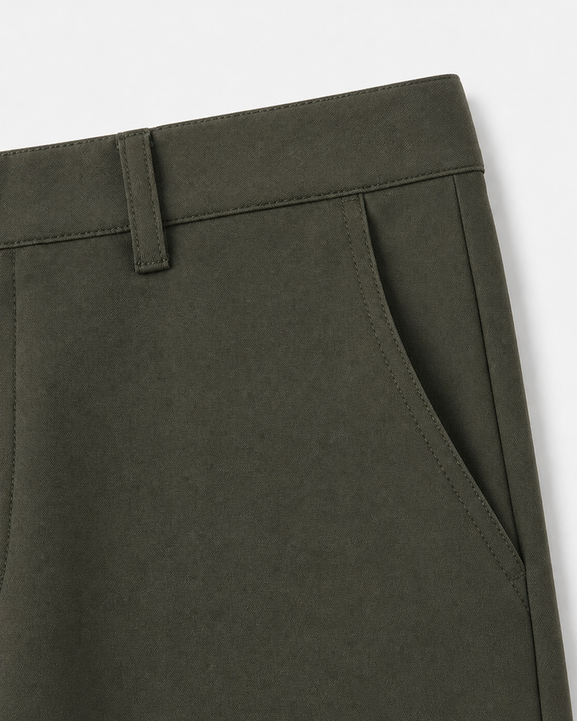 Pantalon Structuré Kaki