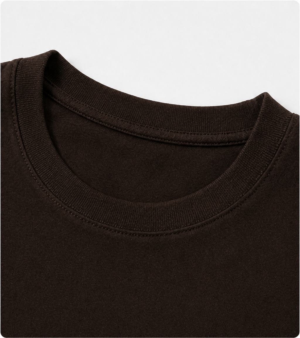 T-shirt Col Rond Marron