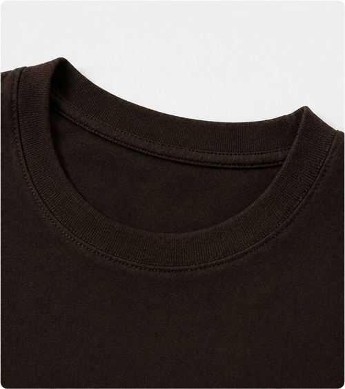 T-shirt Col Rond Marron