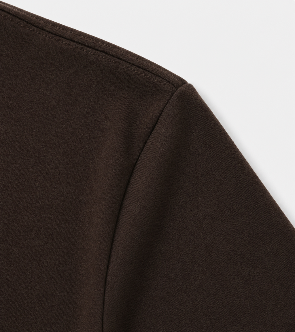 T-shirt Col Rond Marron