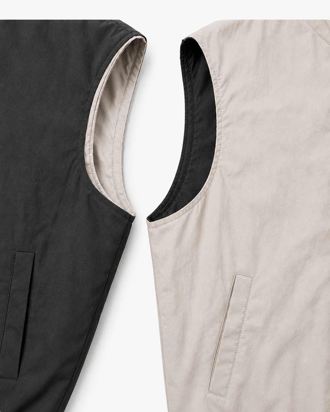Veste Réversible Gris/Sable
