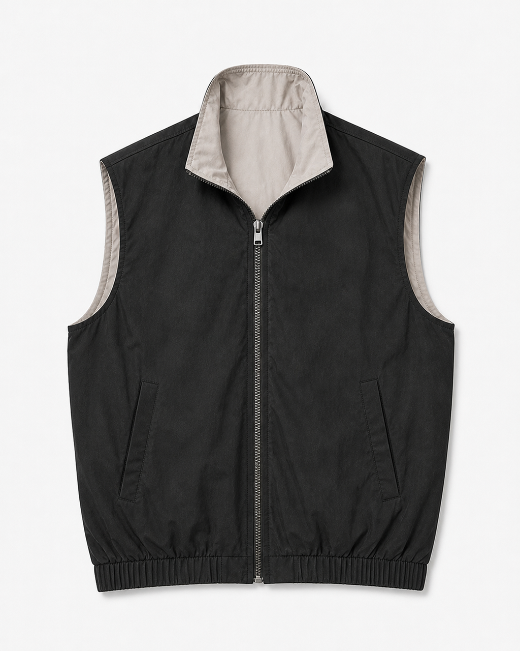 Veste Réversible Gris/Sable